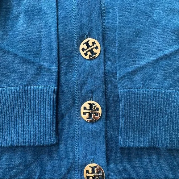 Tory Burch Merino Wool Cardigan – Winter Teal 💙✨ - Picture 8 of 12